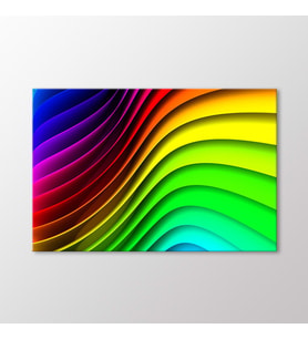 Arty Tablo Rainbow Waves Tablo (Karışık)