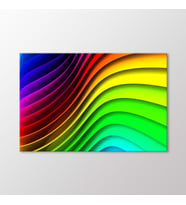 Arty Tablo Rainbow Waves Tablo (Karışık)
