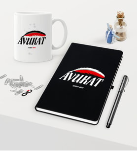 BK Gift Kişiye Özel Avukat Temalı Siyah Defter Kalem Kupa Seti - 7 (Model 1)