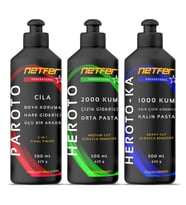 Netfer 3'lü Orta Kalın Pasta Cila Set - 3x500 mL