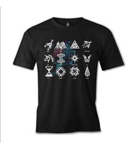 EXO - Signs Siyah Erkek Tshirt
