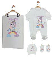 Pia Baby Gl 1916-03 İsme Özel Battaniyeli Tulum Set