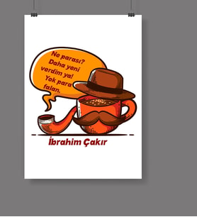 BK Gift Kişiye Özel Babalar Günü Temalı Afiş Poster  50x70 Cm 22645