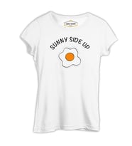 Sunny Side Up - Egg Only Beyaz Kadın Tshirt