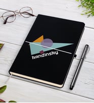 BK Gift Kişiye Özel Kandinsky Tasarımlı Siyah Defter ve Kalem Hediye Seti