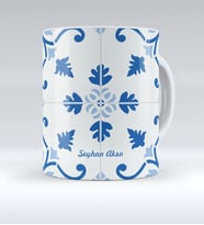 BK Gift Kişiye Özel Çini Desenli Kupa Bardak  9