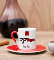 Optisyen Kırmızı Türk Kahvesi Fincanı