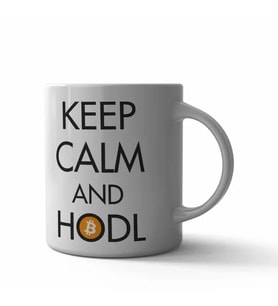 Keep Calm and Hodl Kupa Bardak (Çok Renkli)
