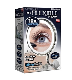 10X Büyüteçli Led Işıklı Flexible Esnek Makyaj Aynası
