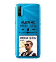 Oğuzhan Koç Mp3 Tasarımlı Süper Şeffaf Silikon Telefon Kılıfı Oppo Realmi C3