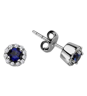 Sirius Safir ve Pırlanta Taşlı Küpe 0705E0003