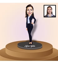 eJOYA Kişiye Özel Bankacı Karikatürlü Ahşap Biblo 91255