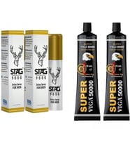 2 KUTU STAG 9000 GECİKTİRİCİ SPREY + 2 KUTU VİGA 50000 GECİKTİRİCİ KREM SETİ YÜKSEK KALİTE GECİKTİRİCİ SPREY VE KREM SETİ