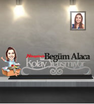Kişiye Özel Öğretmen Karikatürlü Kolay Yetişmiyor Ahşap Biblo Bayan-2
