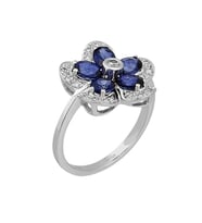 Sirius Pırlanta ve Oval Safir Taşlı Menekşe Yüzük 0701R0026