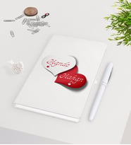 BK Gift Kişiye Özel Sevgililer Günü Beyaz Defter Kalem Seti-24