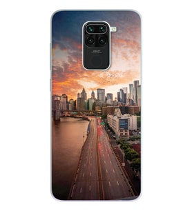 Cadde Tasarımlı Süper Şeffaf Silikon Telefon Kılıfı Xiomai Redmi Note 9