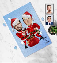 Kişiye Özel Yılbaşı Arkadaş Karikatürlü 240 Parça Puzzle Model-1