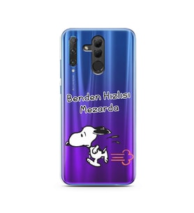 Snoopy Tasarımlı Süper Şeffaf Silikon Telefon Kılıfı Huawei Honor 20 Lite 