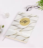 BK Gift Kişiye Özel Baş Harf İsim Tasarımlı Beyaz Defter-3