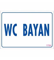 Pvc Levha quot;WC Bayanquot; 17,5*25 cm