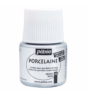 Pebeo Porcelaine 150 Fırınlanabilir Boya 110 Shimmer Silver