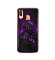 Black Panter Tasarım Süper Şeffaf Silikon Telefon Kılıfı Samsung A40
