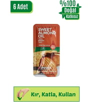 Doğal Katkısız Soğuk Sıkım Tatlı Badem Yağı / Sweet Almond Oil 4 ml x 6 Adet