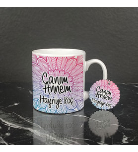 Canım Annem Kupa Bardak ve Anahtarlık Set 003