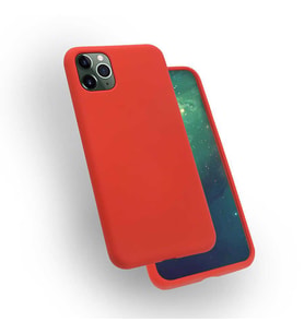 Apple iPhone 11 Pro Max Kılıf Zore Silk Silikon (Kırmızı)