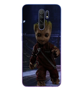 Baby Groot Tasarım Süper Şeffaf Silikon Telefon Kılıfı Xiomai Redmi 9