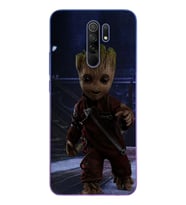 Baby Groot Tasarım Süper Şeffaf Silikon Telefon Kılıfı Xiomai Redmi 9