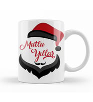 Noel Baba ile Mutlu Yıllar Kupa Bardak Porselen