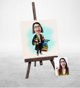 BK Gift Kişiye Özel Avukat Karikatür Şovaleli Doğal Taş  2