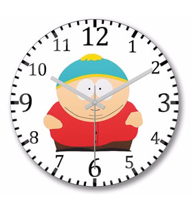 South Park   Eric Cartman  Duvar Saati Bombeli Gercek Cam