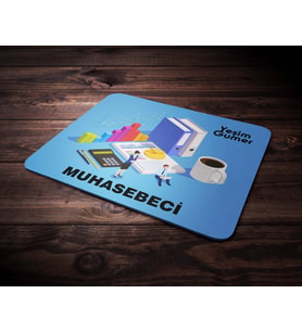 Kişiye Özel Muhasebeci Tasarımlı Mouse Pad (Renksiz)