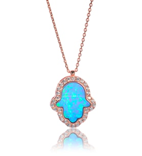 Opal Fatma'nın Eli Kolye - Rose