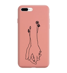 Iphone 8 Plus Çizgi Tasarımlı Pudra Lansman Telefon Kılıfı