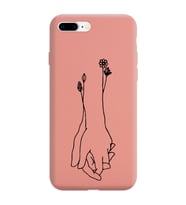 Iphone 8 Plus Çizgi Tasarımlı Pudra Lansman Telefon Kılıfı