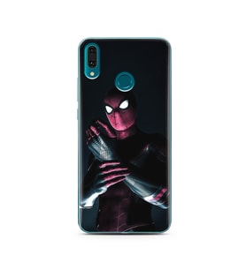 Örümcek Adam Tasarım Süper Şeffaf Silikon Telefon Kılıfı Huawei Y9 2019