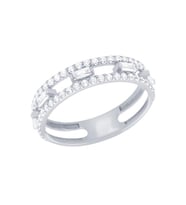 Diamond Line-Gülaylar Altın 14 Ayar Baget taşlı Yüzük