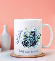 Kişiye Özel Fotoğrafçı Tasarımlı Beyaz Kupa