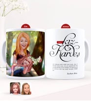 BK Gift Kişiye Özel Karikatürlü Kız Kardeş Beyaz Kupa Bardak-7