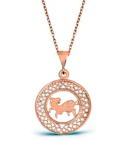 Koç Burcu Gümüş Madalyon Kolye - N135501 (Rose)