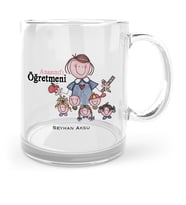 BK Gift Kişiye Özel Anasınıfı Öğretmeni Cam Kupa Bardak  2