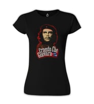 Che Guevara - Flag Siyah Bayan Tshirt