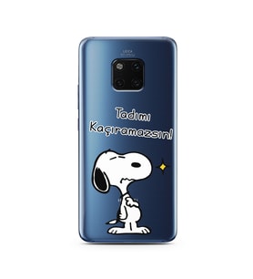 Snoopy Tasarımlı Süper Şeffaf Silikon Telefon Kılıfı Huawei Mate 20 Pro 