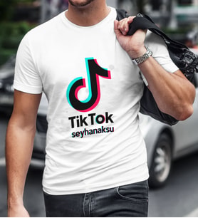 BK Gift Kişiye Özel TikTok Erkek Tişört - 1