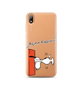 Snoopy Tasarımlı Süper Şeffaf Silikon Telefon Kılıfı Huawei Y5 2019