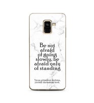 Samsung A8 Plus Beyaz Mermer Söz Tasarımlı Telefon Kılıfı